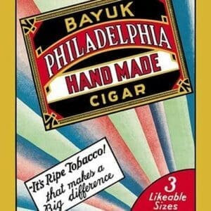 Bayuk Philadelphia Handmade Cigars by FREE LIBRARY OF PHILADELPHIA - Art Print