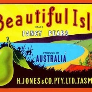 Beautiful Isle Brand Fancy Pears - Art Print