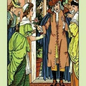 Beauty and the Beast - Greetings by Walter Crane - Art Print