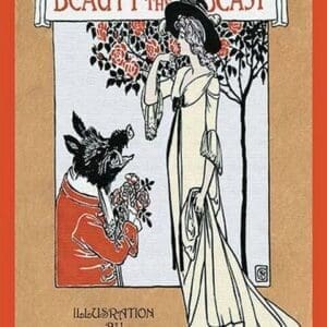 Beauty and the Beast (book cover) by Walter Crane - Art Print