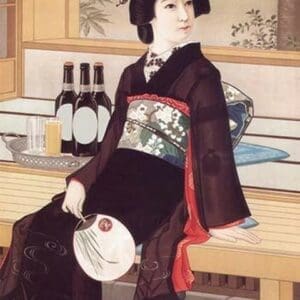 Beer with the Lady - Art Print
