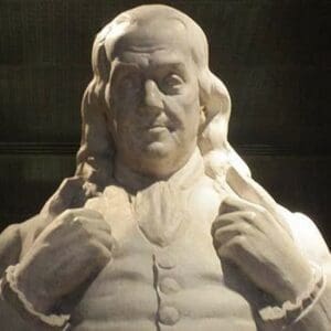 Benjamin Franklin statue at National Portrait Gallery by Billy Hathorn - Art Print