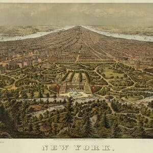 Birds-eye view of Manhattan