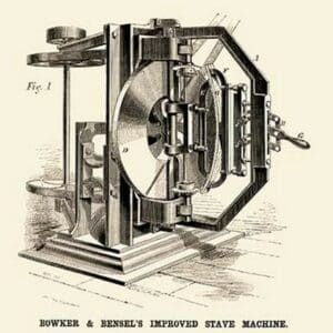 Bowker & Bensel's Improved Stave Machine - Art Print