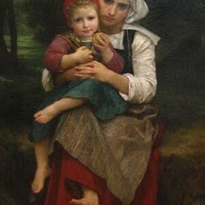Breton Brother & Sister by William Bouguereau - Art Print