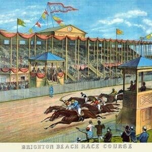 Brighton Beach Race Course by NY Litho - Art Print