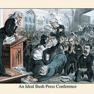Bush Press Conference by Wilbur Pierce - Art Print