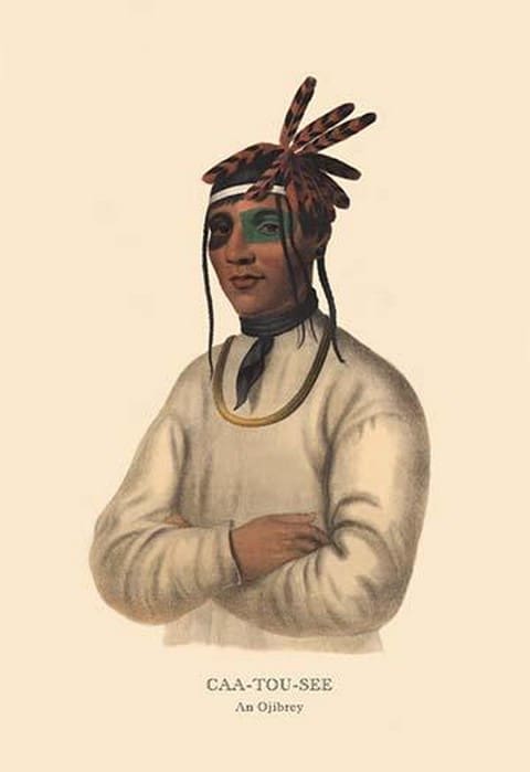 Caa-Tou-See (An Ojibrey) by Mckenney & Hall - Art Print
