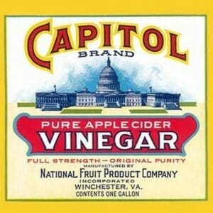 Capitol Brand Pure Apple Cider Vinegar - Art Print