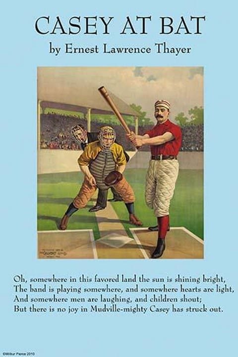 Casey At The Bat By Ernest Lawrence Thayer Thayer Vintage Image Shop