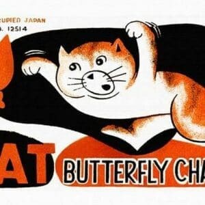 Cat Butterfly Chaser - Art Print