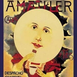 Chocolate Amatller: Barcelona (Moon) - Art Print