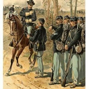 Civil War Campaign - 1861- 1866 - Non-Coms Receive Orders By Henry Alexander Ogden - Art Print