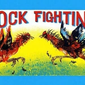 Cock Fighting - Art Print