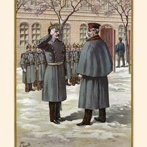 Colonel of the 25th Infantry Regiment 'Von Lutzow' - Rhenish - Hohenzollern Overcoat by G. Arnold - Art Print