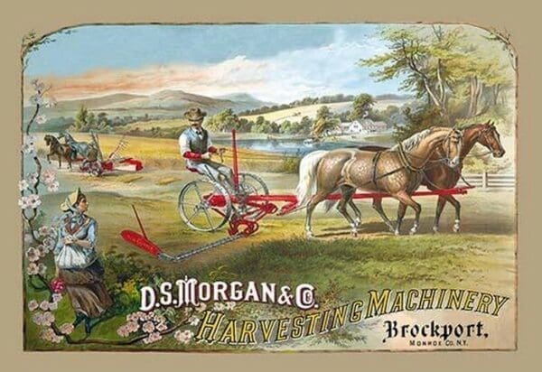 D.S. Morgan Harvesting Machinery by C.E. Hoffman - Art Print