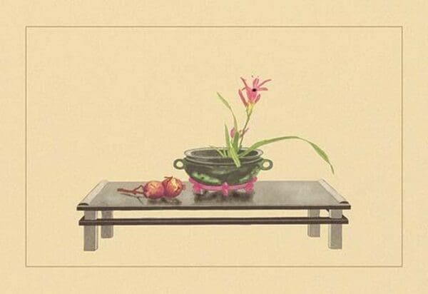 Daylily and Pomegranate by Sofu Teshigawara - Art Print