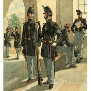 Drilling For Exams - 1855 - 1858 - Sergeant Major & His Men By Henry Alexander Ogden - Art Print