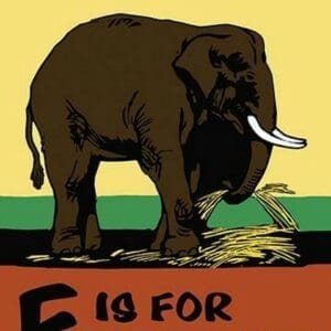 E is for Elephant by Charles Buckles Falls - Art Print