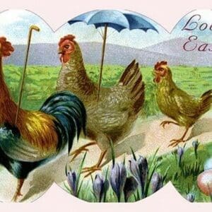 Easter Hens - Art Print