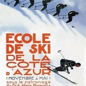 Ecole de Ski by Simon Garnier - Art Print