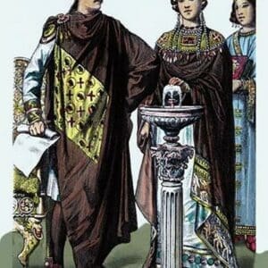 Emperor Justinian and Queen Theodora 482-565 by Richard Brown - Art Print