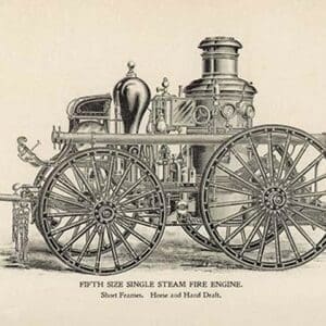 Fifth Size Single Steam Fire Engine: Short Frames - Art Print