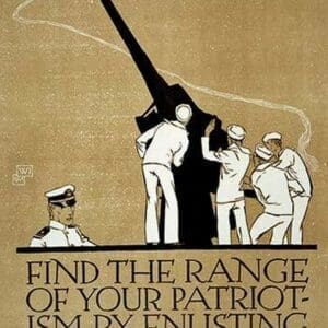 Find the range of your patriotism by enlisting in the Navy by Vjotech Preissig - Art Print