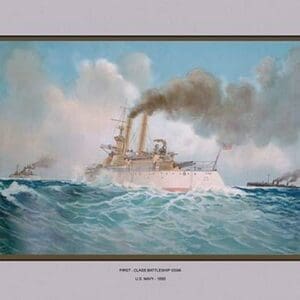 First-Class Battleship Iowa by Werner - Art Print