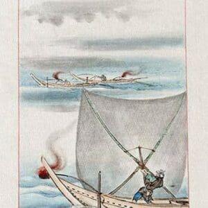 Fishing with the Sail Net by Settei Hasegawa - Art Print