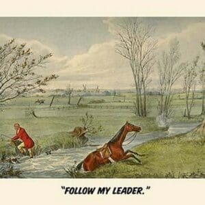 Follow my Leader by Henry Alken - Art Print