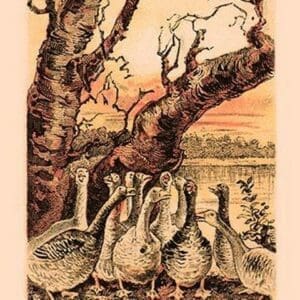 Fox and Geese - Art Print