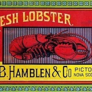 Fresh Lobster by Sun Litho Co. - Art Print