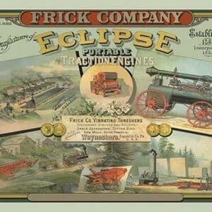 Frick Company - Eclipse Portable Traction Engines - Art Print