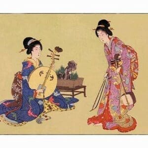 Geisha Musicians - Art Print