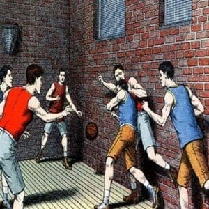 Getting Physical on the Basketball Court - Art Print