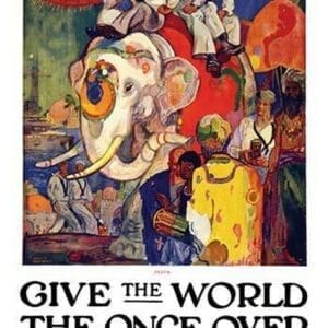 Give the world the once over in the United States Navy by James Henry Daugherty - Art Print