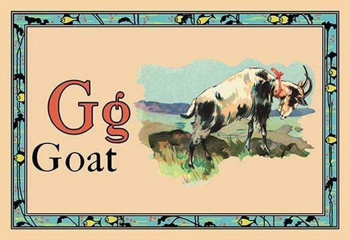 G is for Goat - Vintage Image Shop