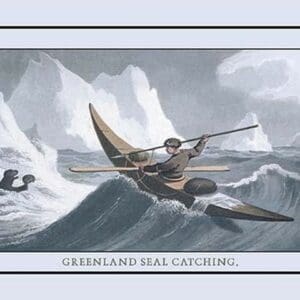 Greenlanders Seal Catching by J.H. Clark - Art Print