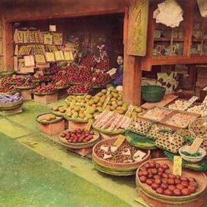 Grocery and Fruit Shop by Imperial Art School of Japan - Art Print