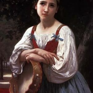 Gypsy with a Basque Drum by William Bouguereau - Art Print