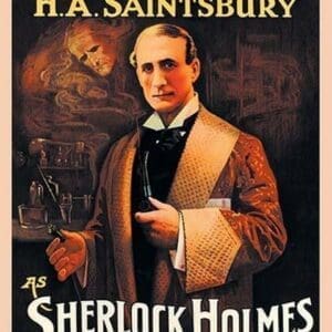 H. A. Saintsbury as Sherlock Holmes (book cover) - Art Print