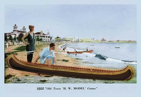 H.W. Model Canoe - Art Print