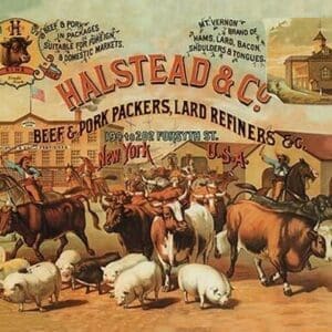 Halstead and Company Beef and Pork Packers by Richard Brown - Art Print