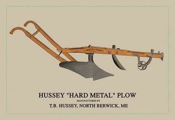 Hussey 'Hard Metal' Plow - Art Print