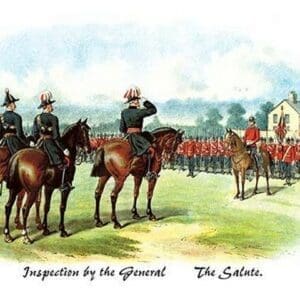 Inspection by the General: The Salute by Richard Simkin - Art Print