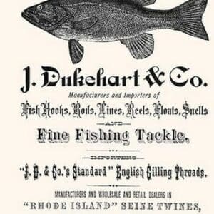 J. Dukehart & Co. Fine Fishing Tackle - Art Print