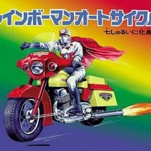 Japanese Superhero on Motorcycle - Art Print