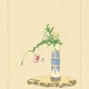 Lily and White Chrysanthemum by Sofu Teshigawara - Art Print