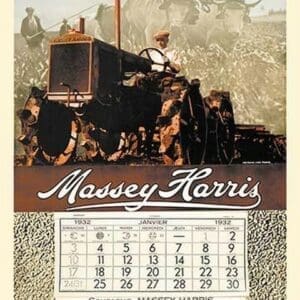 Massey Harris Calendar - Art Print
